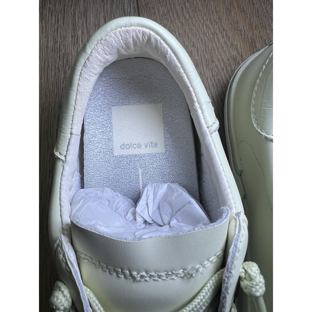 Women's Dolce Vita Zina 360 6.5 Casual Cream Colored Sneakers New - Picture 7 of 7